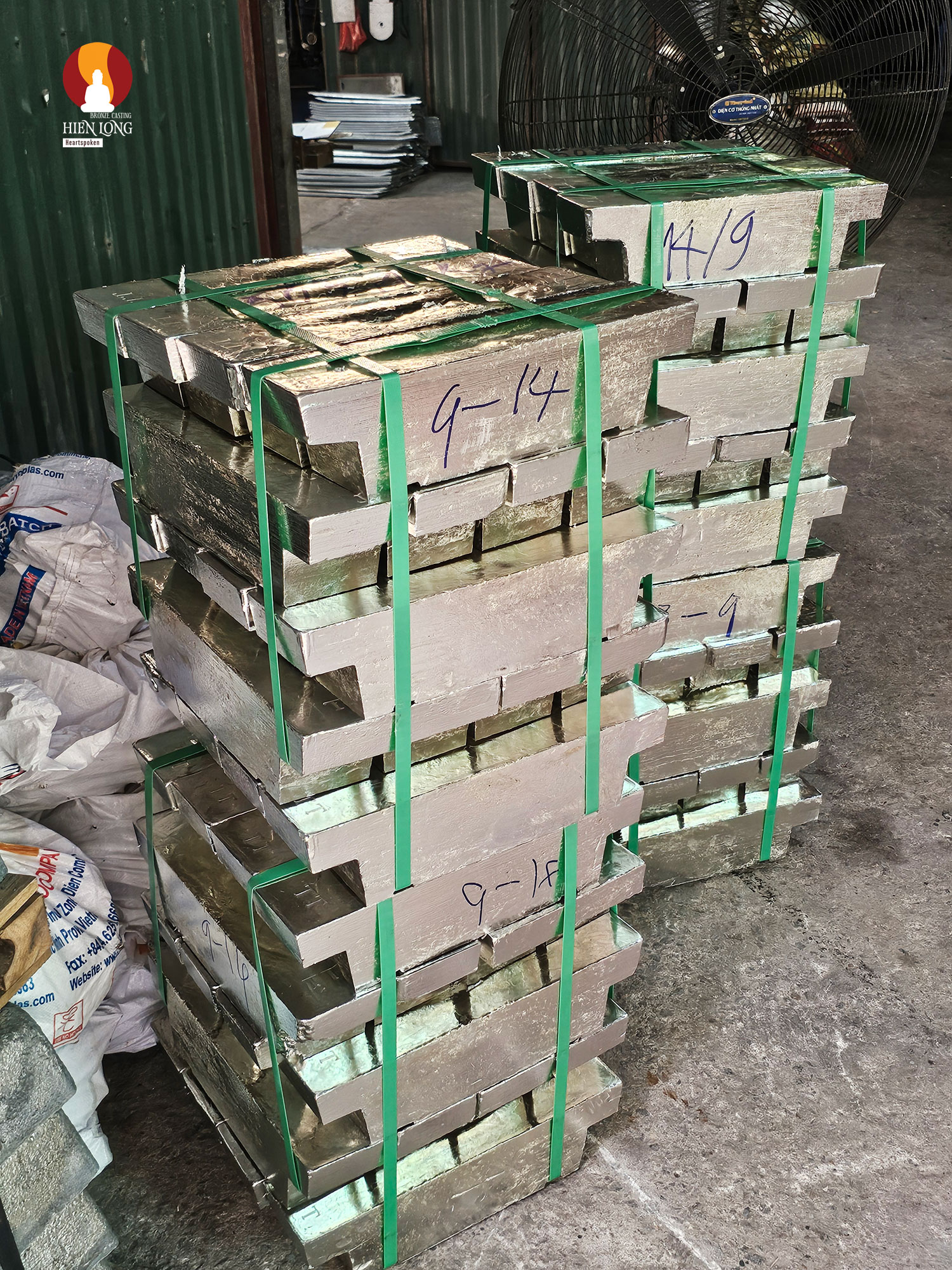 L&ocirc; thiếc m&aacute;c 99,95%, đ&oacute;ng kiện 520 kg/kiện của Ph&uacute;c Minh Holdings