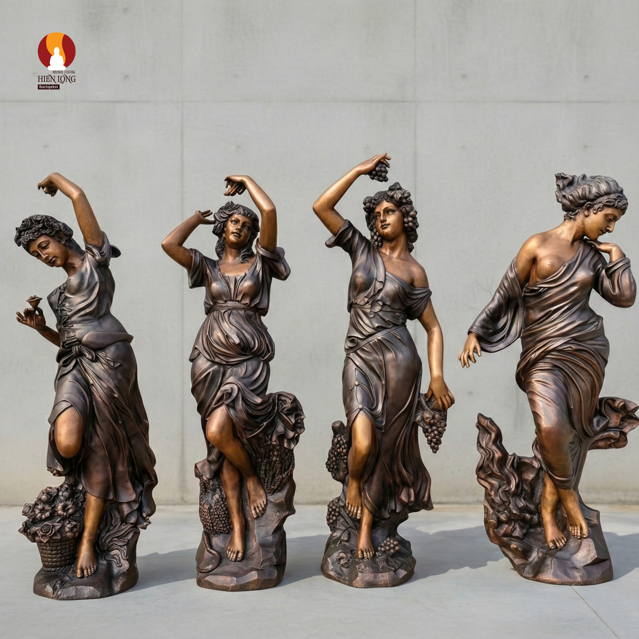 Four Seasons Goddesses for a European garden