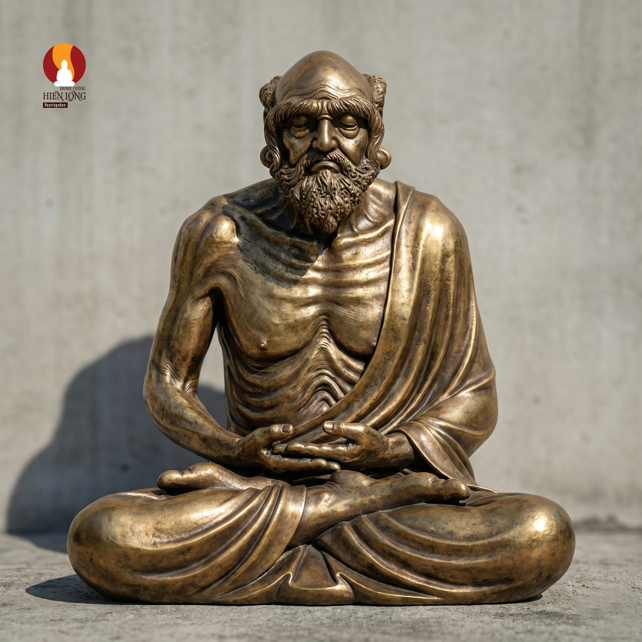 Tượng Tổ Đạt Ma ngồi - Hiện Thân Của Ý Chí Thiền Tông Sắt Đá - Tướng Mạo Quắc Thước, Lẫm Liệt