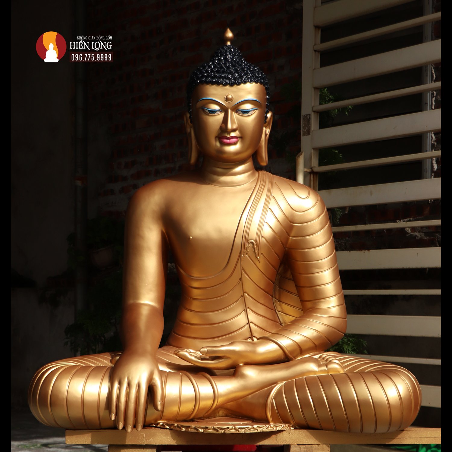 Tượng Phật Thích Ca Bodhgaya - Bồ đề Đạo tràng - Ấn Độ đồng đỏ thờ trong Chùa