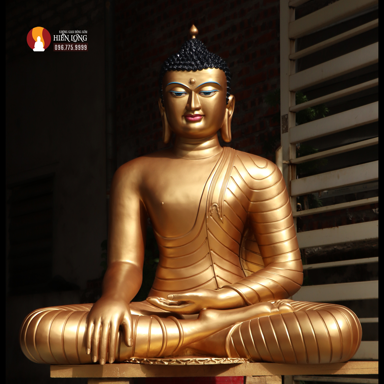Tượng Phật Thích Ca Bodhgaya - Bồ đề Đạo tràng - Ấn Độ đồng đỏ thờ trong Chùa
