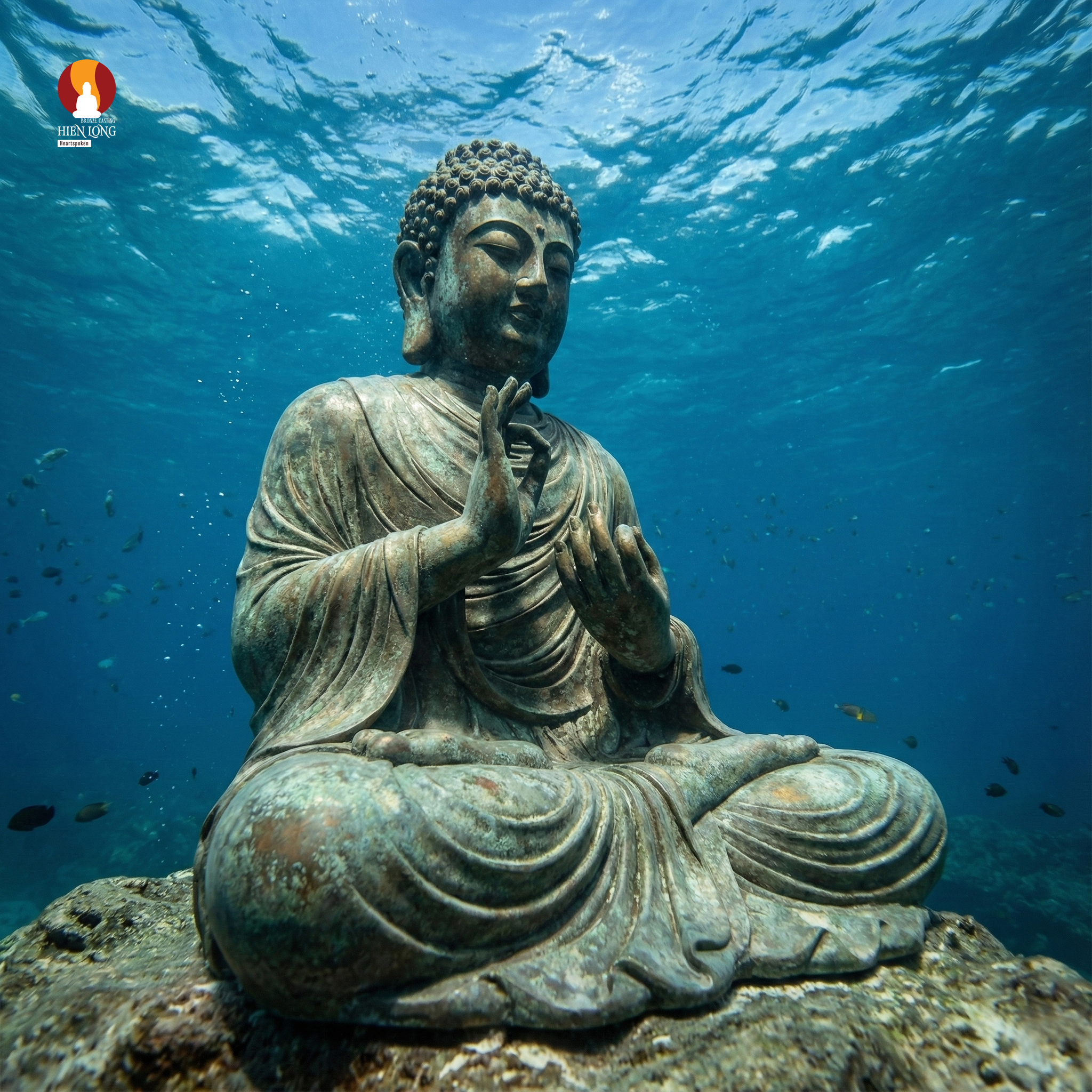 Tượng Phật đúc từ siêu vật liệu đặt dưới đáy Đại dương - Nơi Tâm Linh Hòa Quyện Cùng Nhịp Thở Của Biển Cả