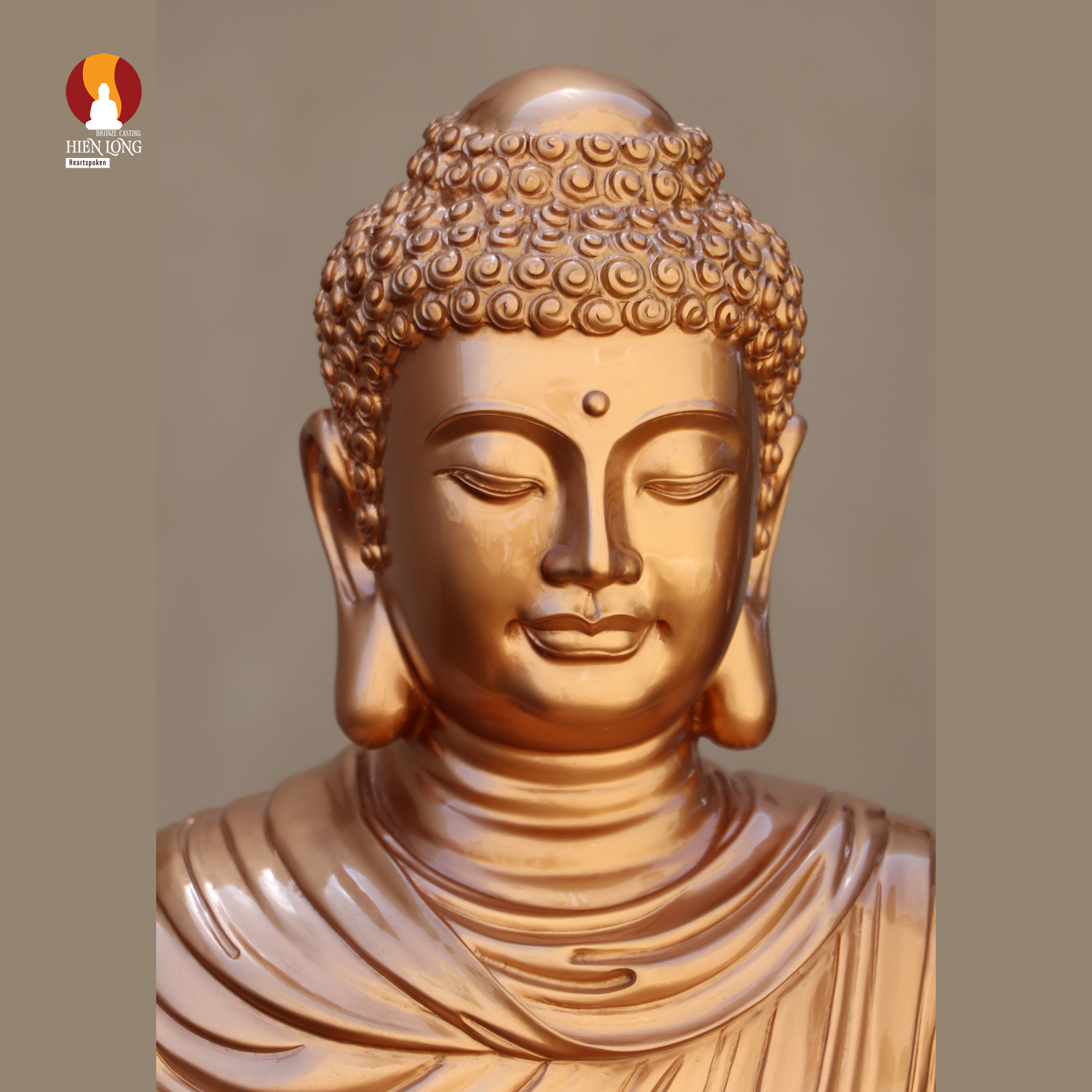 Tượng Phật Thích Ca tọa Thiền thờ trong Chùa hoặc nhà riêng, đồng đỏ 1