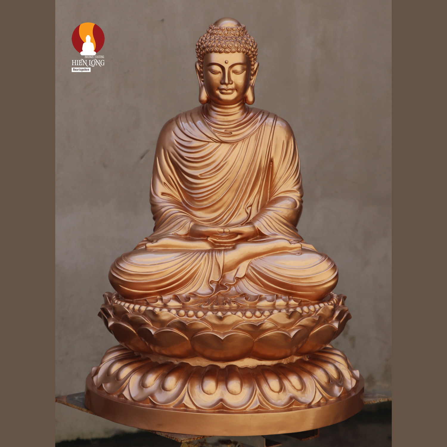Tượng Phật Thích Ca tọa Thiền thờ trong Chùa hoặc nhà riêng, đồng đỏ