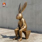 Linh vật thỏ ngồi ghế lắng nghe thấu hiểu - người bạn tâm giao