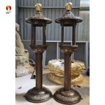 Đèn đồng kiến trúc cổ đặt tại sân Chùa mẫu 1