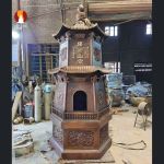 Lò hóa vàng bảo tháp nhiều tầng đúc đồng đỏ hoặc thép mẫu 1