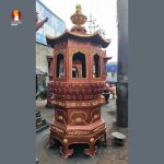 Lò hóa vàng bảo tháp nhiều tầng đúc đồng đỏ hoặc thép mẫu 1