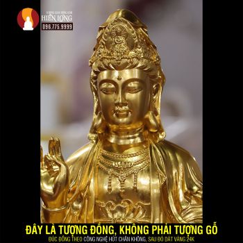 Thầu dát vàng 24k, thếp điểm vàng 24k, kết hợp vẽ Diện Phật theo thủ pháp Mật tông