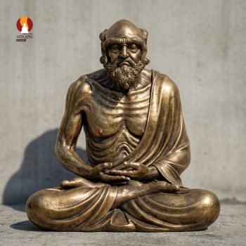 Tượng Tổ Đạt Ma ngồi - Hiện Thân Của Ý Chí Thiền Tông Sắt Đá - Tướng Mạo Quắc Thước, Lẫm Liệt