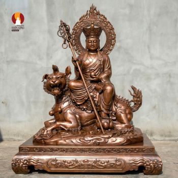 Tượng Địa tạng Bồ tát tọa Đế thính - Thần Thú Uy Dũng - Bồ Tát Từ Bi