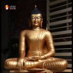Tượng Phật Thích Ca Bodhgaya - Bồ đề Đạo tràng - Ấn Độ đồng đỏ thờ trong Chùa
