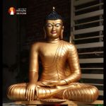 Tượng Phật Thích Ca Bodhgaya - Bồ đề Đạo tràng - Ấn Độ đồng đỏ thờ trong Chùa