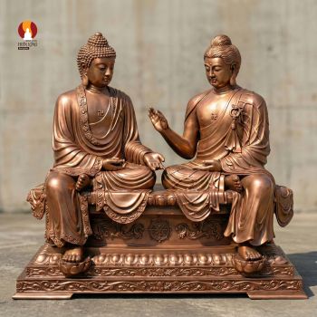 Bộ tượng Phật Thích Ca - Phật Đa bảo - pháp hoa đồng tọa - Chia Tòa Thuyết Pháp