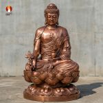 Bộ tượng Thất Phật Dược sư - 7 Pho Đồng Đỏ Đồng Nhất - Sắc Diện Từ Bi