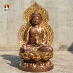 Bộ tượng Thất Phật Dược sư - 7 Pho Đồng Đỏ Đồng Nhất - Sắc Diện Từ Bi