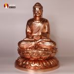 Tượng Phật Thích Ca ngồi Thiền định cao 50cm đồng đỏ cao cấp để mộc 1