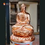 Tượng Phật Thích Ca ngồi Thiền định cao 50cm đồng đỏ cao cấp để mộc 2