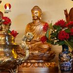 Tượng Phật Thích Ca tọa Thiền thờ trong Chùa hoặc nhà riêng, đồng đỏ 2