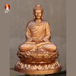 Tượng Phật Thích Ca tọa Thiền thờ trong Chùa hoặc nhà riêng, đồng đỏ 1