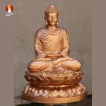 Tượng Phật Thích Ca tọa Thiền thờ trong Chùa hoặc nhà riêng, đồng đỏ 1