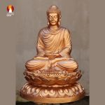 Tượng Phật Thích Ca tọa Thiền thờ trong Chùa hoặc nhà riêng, đồng đỏ 1