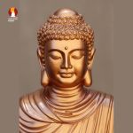 Tượng Phật Thích Ca tọa Thiền thờ trong Chùa hoặc nhà riêng, đồng đỏ 1