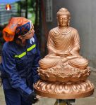 Tượng Phật Thích Ca tọa Thiền thờ trong Chùa hoặc nhà riêng, đồng đỏ