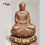 Tượng Phật Thích Ca ngồi Thiền định cao 50cm đồng đỏ phủ sơn bảo vệ 2