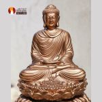Tượng Phật Thích Ca ngồi Thiền định cao 50cm đồng đỏ phủ sơn bảo vệ 2