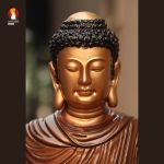 Tượng Phật Thích Ca Thiền định thờ trong Chùa hoặc nhà riêng, đồng đỏ, sơn bảo vệ