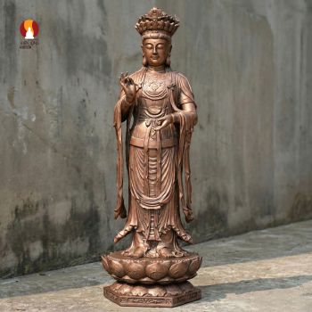 Tượng Quan âm bồ tát đứng - Di Sản Chùa Tây Phương - Độc Bản Chùa Việt