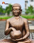 Tượng Thánh tăng Sivali ngồi thờ trong Chùa, điêu khắc thủ công