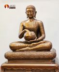 Tượng Thánh tăng Sivali ngồi thờ trong gia đình, điêu khắc thủ công
