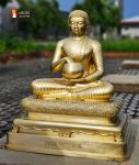 Tượng Thánh tăng Sivali ngồi thờ trong Chùa, đồng vàng, đúc công nghệ cao