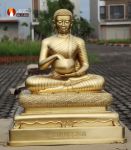 Tượng Thánh tăng Sivali ngồi thờ trong Chùa, đồng vàng, đúc công nghệ cao