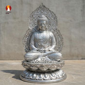 Tượng Phật Thích Ca Hoa tông - Hào quang tam muội - Giải Pháp Cho Chánh Điện Trang Nghiêm: Đúc Sắc Nét Từng Chi Tiết - An Toàn Tuyệt Đối - Chi Phí Giảm 50%