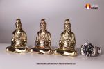 Tượng Phổ Bi Quán âm cao 11,5 cm để đồng mộc đánh bóng siêu kỹ