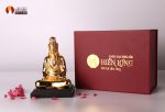 Tượng Phổ Bi Quán âm cao 11,5 cm mạ vàng 24k